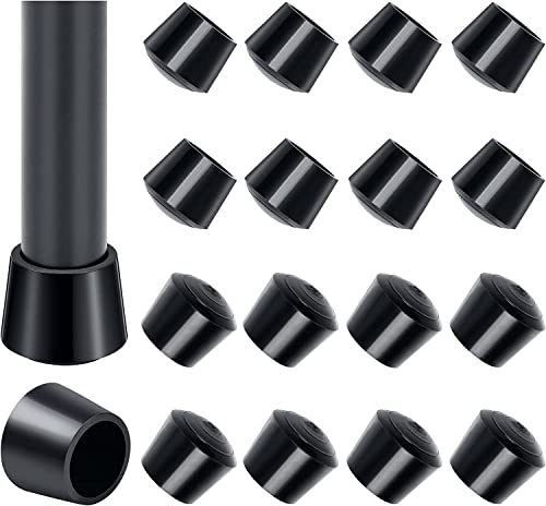 Chair Leg Caps, Sopito 3/4 Inch Rubber Chair Leg Floor Protectors, Thickened Non-Slip Indoor Outdoor Furniture Cups Covers, Round Black-16 Pack - size: 3/4 Inch