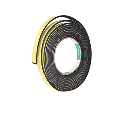 uxcell Sealing Foam Tape 10mm Wide 3mm Thick 4m/13ft Long, Self Adhesive Weather Strip for Window Door Insulation - size: 10mmx3mmx4m