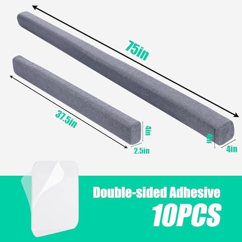BALAPET 2 Pcs Door Draft Stopper,Sliding Door Draft Stopper Glass Door Draft Blocker, Patio Under Door Draft Stopper Winter Door Insulation Strip Provides Door Insulation and Weather Stripping