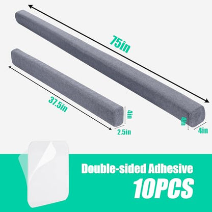 BALAPET 2 Pcs Door Draft Stopper,Sliding Door Draft Stopper Glass Door Draft Blocker, Patio Under Door Draft Stopper Winter Door Insulation Strip Provides Door Insulation and Weather Stripping