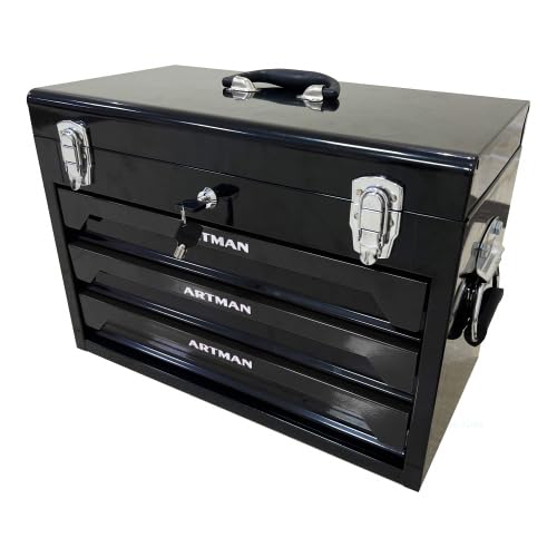 Runboll Mechanics Tool Set 339-Piece 3-Drawer Toolbox with Tools Kits Included, with pliers, ball hammer, screwdrivers, wrenches, Hex Keys, and More - color: Black, size: Toolbox w/ Kits