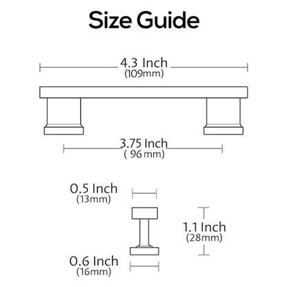 Alzassbg 10 Pack Brushed Gold Cabinet Pulls, 3-3/4 Inch(96mm) Hole Centers Kitchen Cabinet Handles for Cabinets and Drawers AL3061MGP - color: Brushed Gold, size: 3-3/4" Hole Center