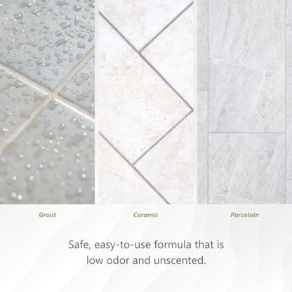 MORE Grout, Ceramic & Porcelain Tile Sealer - Water-Based Grout Sealer - Stain, Tile & Grout Protection - for Bathrooms, Showers & Floors - Prevent Grout Haze - Safe & Easy to Use - Unscented - 32oz - size: Quart