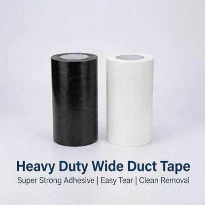 Heavy Duty Duct Tape, 9 Inch x 33 Feet Multi-Purpose Tape Super Strong Waterproof Duct Tape for Crafts & Home Improvement, Black - color: Black, size: 9"