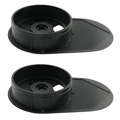 HJGarden 2PCS 60mm Oval Desk Grommets, Oval Desk Gasket with Lid, Desk Wire Cord Cable Grommets Hole Cover for Office PC Desk Cable Cord Organizer Plastic Cover, Black