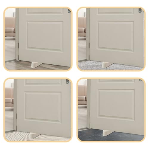 Door Stopper Door Stop Wedge Non Scratching Door Holder Small White - Pack of 4 - color: White