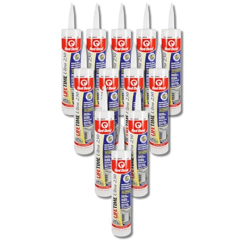 Red Devil 077712 Lifetime Ultra Premium Elastomeric Acrylic Latex Sealant, Clear, 10.1 oz, Pack of 12 - color: Clear, size: 10.1 oz, style: Pack of 12
