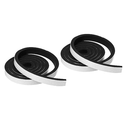 PATIKIL Foam Weather Stripping for Doors, 2 Rolls 3/4" W x 3/8" T Foam Seal Tape Adhesive Insulation Strip for Door Window Air Conditioning, Black(13 Ft Total Length in 2 Rolls) - size: 3/4" W x 3/8" T