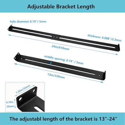 Drawer Repair Kit,Furniture Repair Accessories Brackets Middle Mount to Reinforce and Repair Wooden/MDF/Chipboard Drawers Cabinet - Heavy Duty Steel Hardware Includes Screws