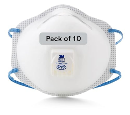 3M 50051138542851 Particulate Respirator, 8271, P95, 10/Dispenser, Standard, Light Blue (Pack of 10)