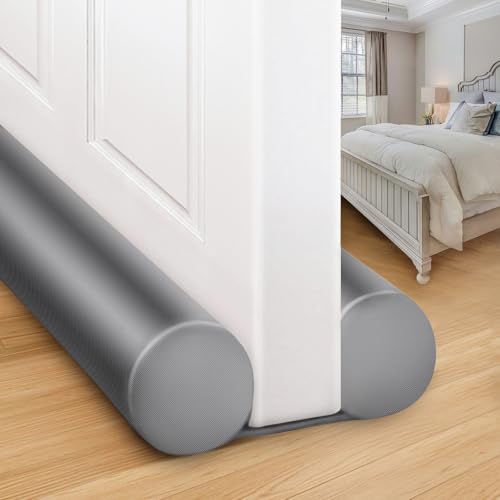 MAXTID Large Door Draft Blocker 32" Grey Bottom Door Draft Stoppers for Bottom of Door Weather Stripping Shower Door Seal Strip Under Gap Filler Doors Sweep Interior Doors for Home - color: Gray, size: 32"