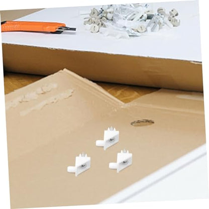 Cabinet Bottom Bracket Repairing Kit Plastic Furniture Fastener Drawer Bottom Support with Screws