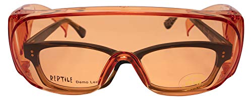 Calabria Fit Over Safety Glasses | Polarized Sunglasses Over Glasses | Wrap Around Anti-Fog | Scratch Resistant | Unisex - color: Orange