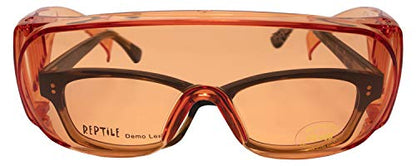 Calabria Fit Over Safety Glasses | Polarized Sunglasses Over Glasses | Wrap Around Anti-Fog | Scratch Resistant | Unisex - color: Orange
