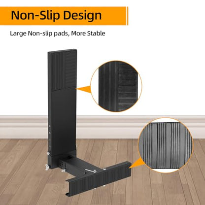 Upgrade Ladder Leveler for Stairs, Heavy-Duty Ladder Leveler for Extension Ladders, Step Ladder 12.2"-17.5", Adjustable Height and Foldable Ladder Stabilizer for Stairs with Non-Slip Feet - size: Pro 12.2"-17.5"