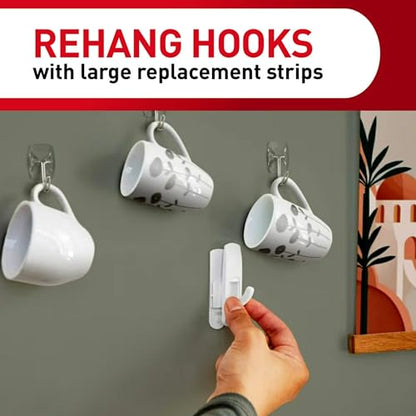 Command Indoor Medium Replacement Strips, 36 Strips, Damage-Free Wall Hanging, Re-Hang Medium Hooks for Home and Wall Decor, Holds up to 3 lb, White Adhesive - style: 36 Pairs