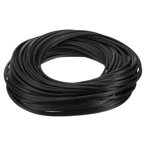 uxcell TPE Screen Spline, 0.14"x65.6ft Round Window Screen Repair Retainer Spline for Door Window Screens Replacement (20 Meter, Black) - size: 0.14" x 65.6ft