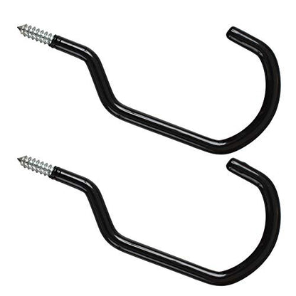 8 Inches Extra Large Mountain Bike Storage Hook Set, Heavy Duty Garage Hook Set Pack of 2
