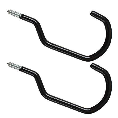 8 Inches Extra Large Mountain Bike Storage Hook Set, Heavy Duty Garage Hook Set Pack of 2