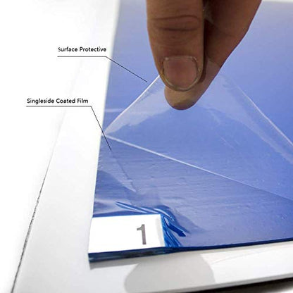 Croing Sticky Mat Tacky Pads Adhesive 17" x 23", 60 Sheets, Total Blue Cleanroom Floor Mats Remove Dirt for Laboratory Construction Hospital Shoes