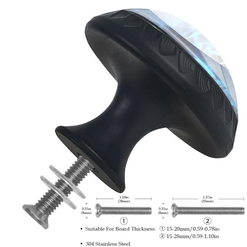 Drawer Knobs, Black Cabinet Knobs for Dresser Kitchen Cupboard, Dragon, Set of 4 Round Drawer Pulls with Screws - color: multi162