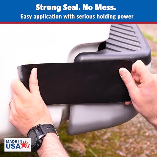 Made in USA – Black Butyl Waterproof Repair Tape | Heavy-Duty Roof Patch & Leak Seal | Flexible, Weatherproof Butyl Sealant Tape for Cracks, Gutter, RV & Roofing Repairs | 4 Inch x 5 Feet - color: Black 4 Inch