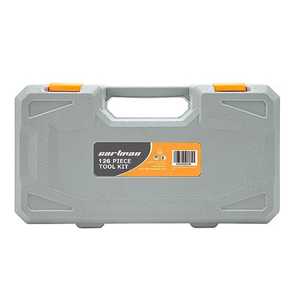 CARTMAN Home Tool Set Kit, Basic Household Hand Tools with Storage Case Light Orange - color: Light Orange