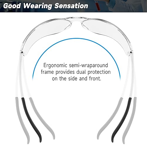 Salfboy Safety Glasses for Men Women ANSI Z87.1 Safety Glasses Bulk Protective Eyewear Scratch-Resistant - color: 118-50pcs-leg Colorful