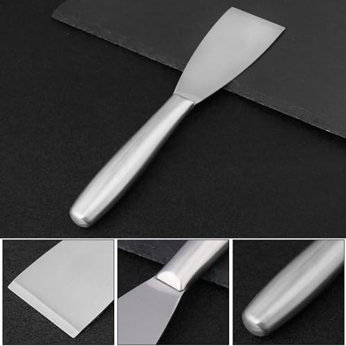 5 Pack 2 Inch Putty Knife Scraper, Putty Knife Set, Stainless Steel Putty Knife, Wallpaper Scraper Paint Scraper Tool for Spreading Drywall Spackle, Plasterboard Mud, Scraping Paint, by GENHAKON.
