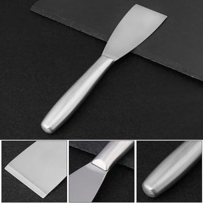 5 Pack 2 Inch Putty Knife Scraper, Putty Knife Set, Stainless Steel Putty Knife, Wallpaper Scraper Paint Scraper Tool for Spreading Drywall Spackle, Plasterboard Mud, Scraping Paint, by GENHAKON.