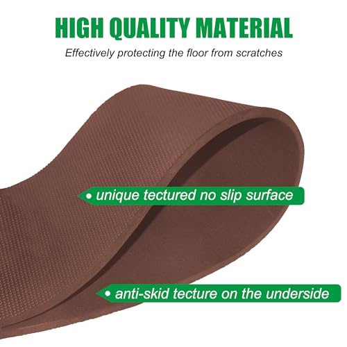 Non Skid Rubber Furniture Pads for Recliners,Furniture Grippers, Gripper Pads,Anti Slide Furniture Pads Hardwood Floor Protector,Fits Recliners,Swivel Chairs,Brown Solid Pad (25.2’’ Outside Diameter) - size: R-Coffee-H-25.2"
