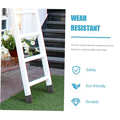 2pcs Non-Slip Rubber Ladder Foot Covers Ladder Accessories for Enhanced Stability and Floor Protection for Use Home - size: 8.1X8.1CM