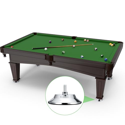 4 PCS Heavy Duty Billiard Table Leg Levelers, Adjustable Height 5 Inch Metal Leveling Feet, Furniture Leveling Risers with PE Base for Pool Table, Soccer Table, Air Hockey Table