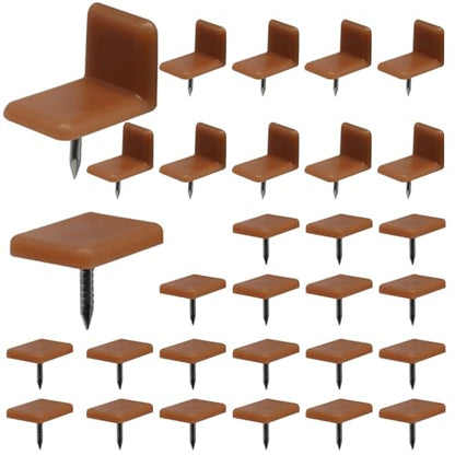 30 Pcs Tack-in Drawer Glides and Slides, Square & L Shape Plastic Drawer Stoppers Repair Parts for Making The Drawers Slide Smoothly and Evenly - size: 30 Pcs, style: Square & L Shape