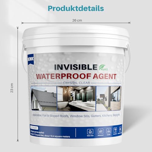 Transparent Waterproof Adhesive 8000g, Invisible Waterproof Agent Repair Leaks for Roofs, Gutters, Walls, Foundations; Indoor and Outdoor Water Proof Sealant Coating - size: 8000g