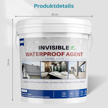 Transparent Waterproof Adhesive 8000g, Invisible Waterproof Agent Repair Leaks for Roofs, Gutters, Walls, Foundations; Indoor and Outdoor Water Proof Sealant Coating - size: 8000g
