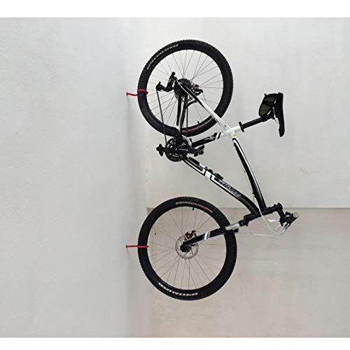 Bike Hooks Heavy Duty Bicycle Storage Hooks Set of 6,Screw-in Utility Storage Hangers Shed Garage Garden Hook Plastic Coated for Wall Mount/Ceiling Red