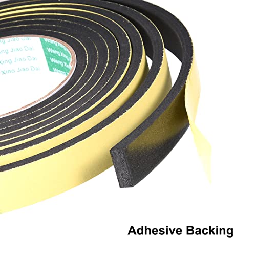 uxcell Sealing Foam Tape 20mm Wide 5mm Thick 3 M/9.8ft Long, Self Adhesive Weather Strip for Window Door Insulation - size: 20mmx5mmx3m