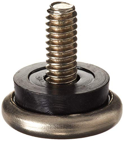 Shepherd Hardware 9449 7/8-Inch Threaded Stem Furniture Glides, 1/4-Inch Stem Diameter, Metal Base with Rubber Cushion, 4-Pack,Silver - size: 7/8 Inch