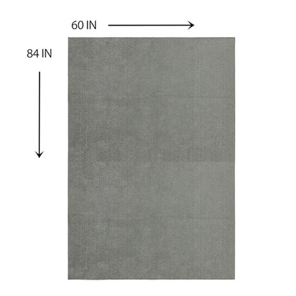Mohawk Home Oil Spill Moisture Barrier Mat Utility Solid Gray 5' X 7' Other Perfect for Kitchen, Living Room, Kids Room, Dining Room, Hallway, Office, Garage, Entryway, Bathroom, Laundry Room - size: 5' x 7' (Rectangular)