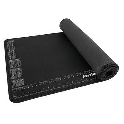 Performance Tool W88977 Neoprene Mat with Ruler and Reference Charts, Chemical Resistant, 16-Inch x 35.75-Inch, Protects Work Surface from Solvents and Oils - size: Neoprene Work Mat, 16” x 35.75”
