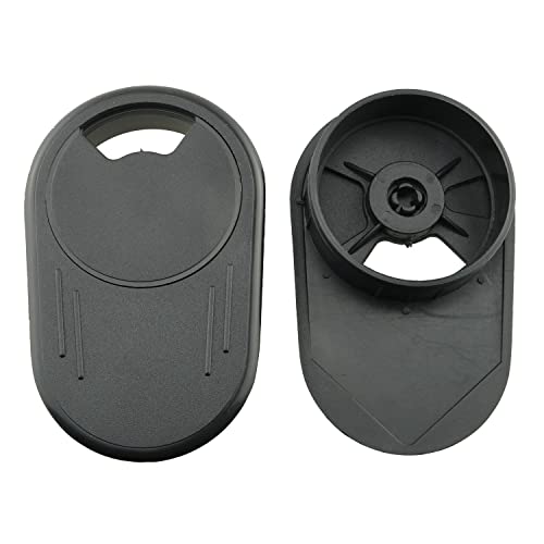 HJGarden 2PCS 60mm Oval Desk Grommets, Oval Desk Gasket with Lid, Desk Wire Cord Cable Grommets Hole Cover for Office PC Desk Cable Cord Organizer Plastic Cover, Black