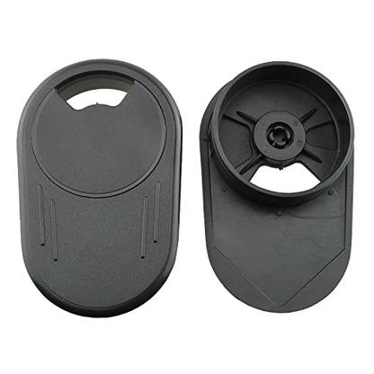 HJGarden 2PCS 60mm Oval Desk Grommets, Oval Desk Gasket with Lid, Desk Wire Cord Cable Grommets Hole Cover for Office PC Desk Cable Cord Organizer Plastic Cover, Black