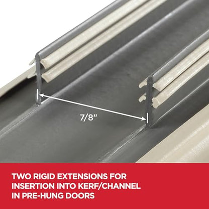 M-D Building Products 43820 Vinyl Concealed Kerf/Channel Fit Under Door Seal, Easy-to-Install Draft Stopper, Energy-Saving Door Insulation, Noise Reduction, Ideal for Home (36 Inch, Beige)