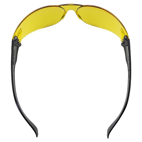 Rider Safety Glasses - color: Black-yellow Mirror