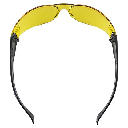 Rider Safety Glasses - color: Black-yellow Mirror