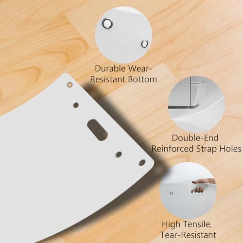 Large Appliance Slider with Pull Strap,Furniture Moving Sliders for Floor Protection Premium Moving Mat for Tile Carpet and Hardwood Floor - size: 49'' x 30'' White