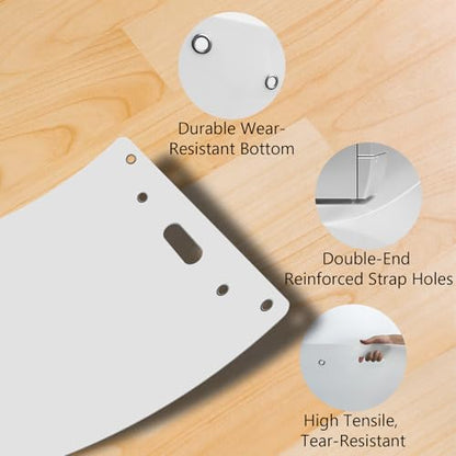 Large Appliance Slider with Pull Strap,Furniture Moving Sliders for Floor Protection Premium Moving Mat for Tile Carpet and Hardwood Floor - size: 49'' x 30'' White