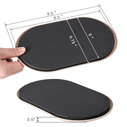 Furniture Sliders, Furniture Sliders Pads for Hardwood Floors, Chair Legs Floors Protectors, Reusable Round Glides Glider, Heavy Duty Furniture Movers Sliders (4 Pcs, 5 3/4inch x 9 1/2inch,Coffee) - size: 9 1/2" Oval-4 Pack Coffee