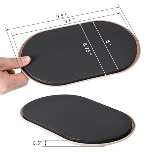 Furniture Sliders, Furniture Sliders Pads for Hardwood Floors, Chair Legs Floors Protectors, Reusable Round Glides Glider, Heavy Duty Furniture Movers Sliders (8 Pcs, 5 3/4inch x 9 1/2inch,Coffee) - size: 9 1/2" Oval-8 Pack Coffee